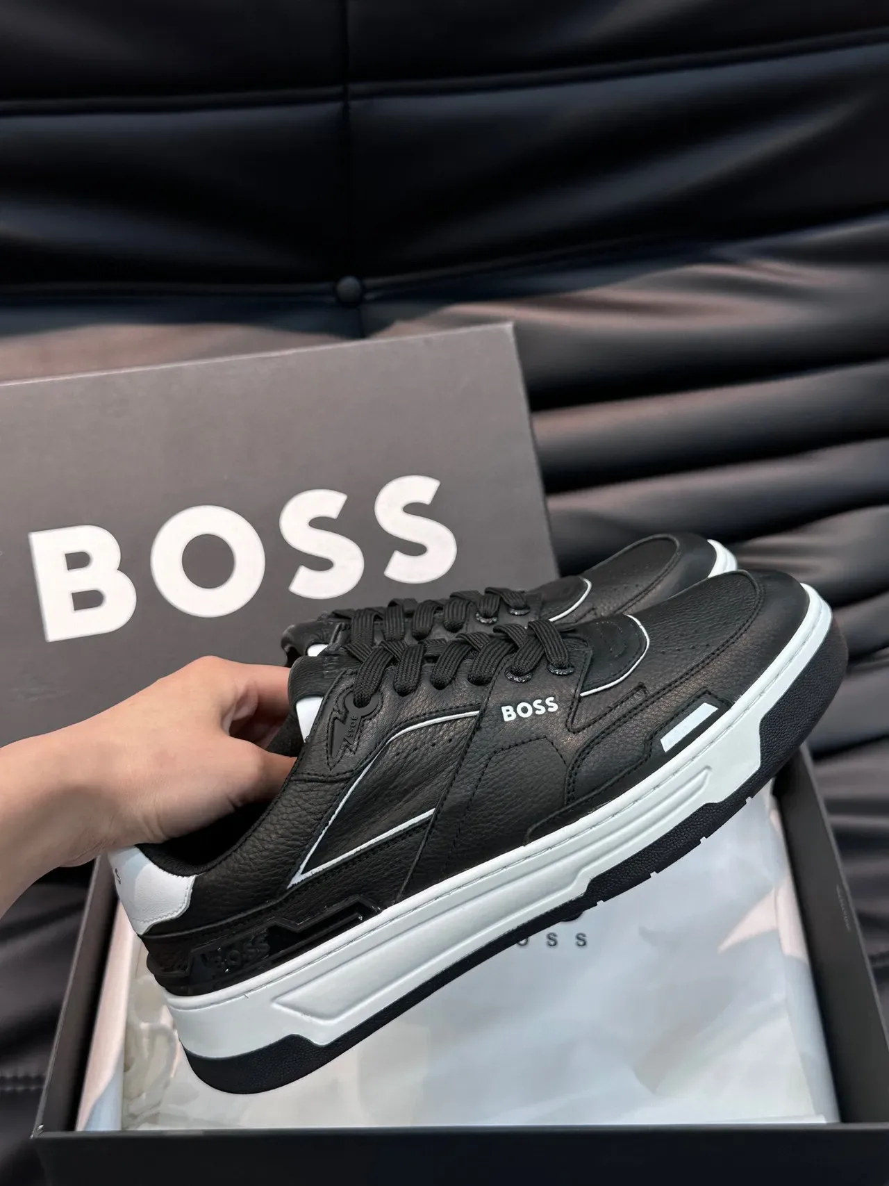 Hugo Boss Black Leather Lifestyle Sneakers 6