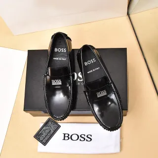 Hugo Boss Black Patent Leather Penny Loafer