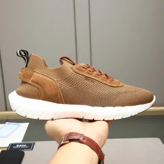 Hugo Boss Brown Knit and Suede Lifestyle Sneaker