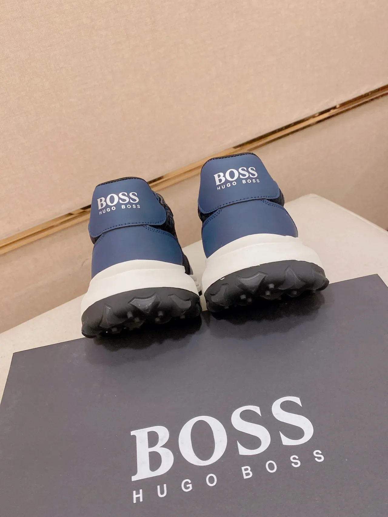 Hugo Boss Embossed Logo Navy Chunky Lifestyle Sneakers 3