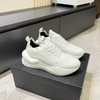 Hugo Boss White Knit Chunky Sneakers