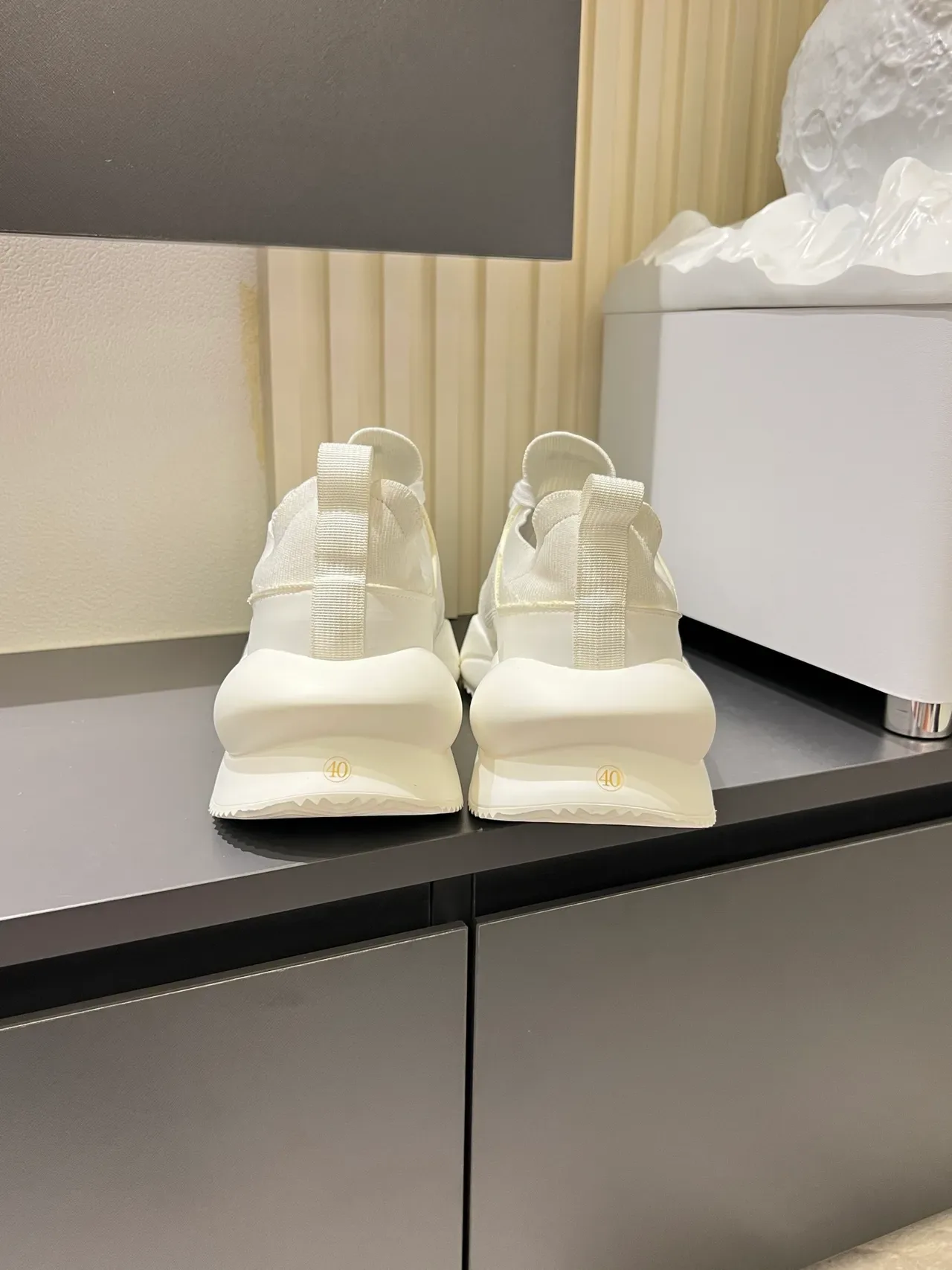 Hugo Boss White Knit Chunky Sneakers 2