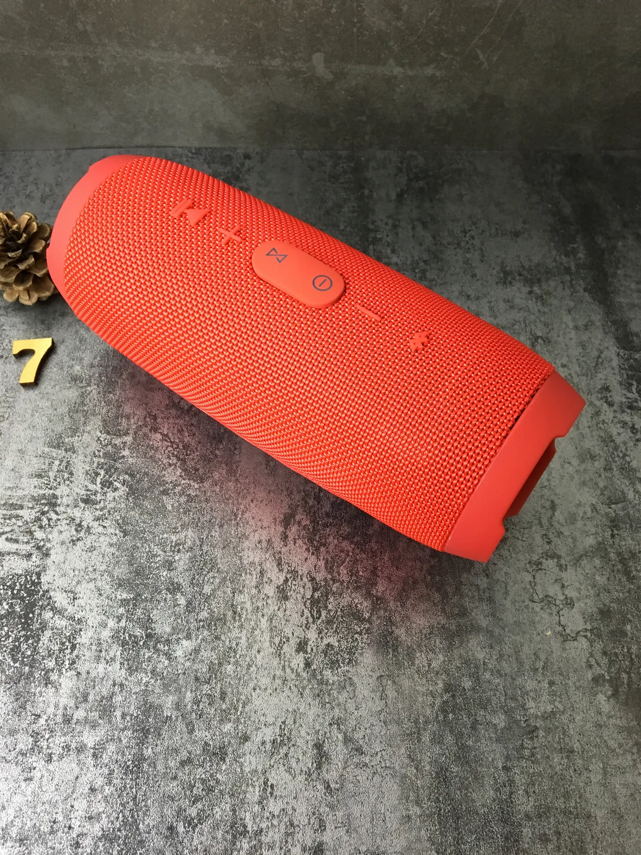 JBL Charge Red Cylindrical Fabric-Grille Portable Speaker 6