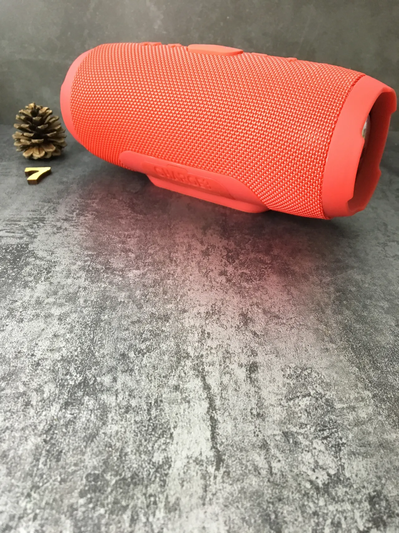 JBL Charge Red Cylindrical Fabric-Grille Portable Speaker 7