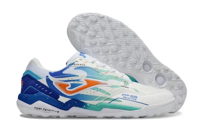 Joma Perfect White Multicolor Low-Top Synthetic-Mesh Upper Sneakers 1