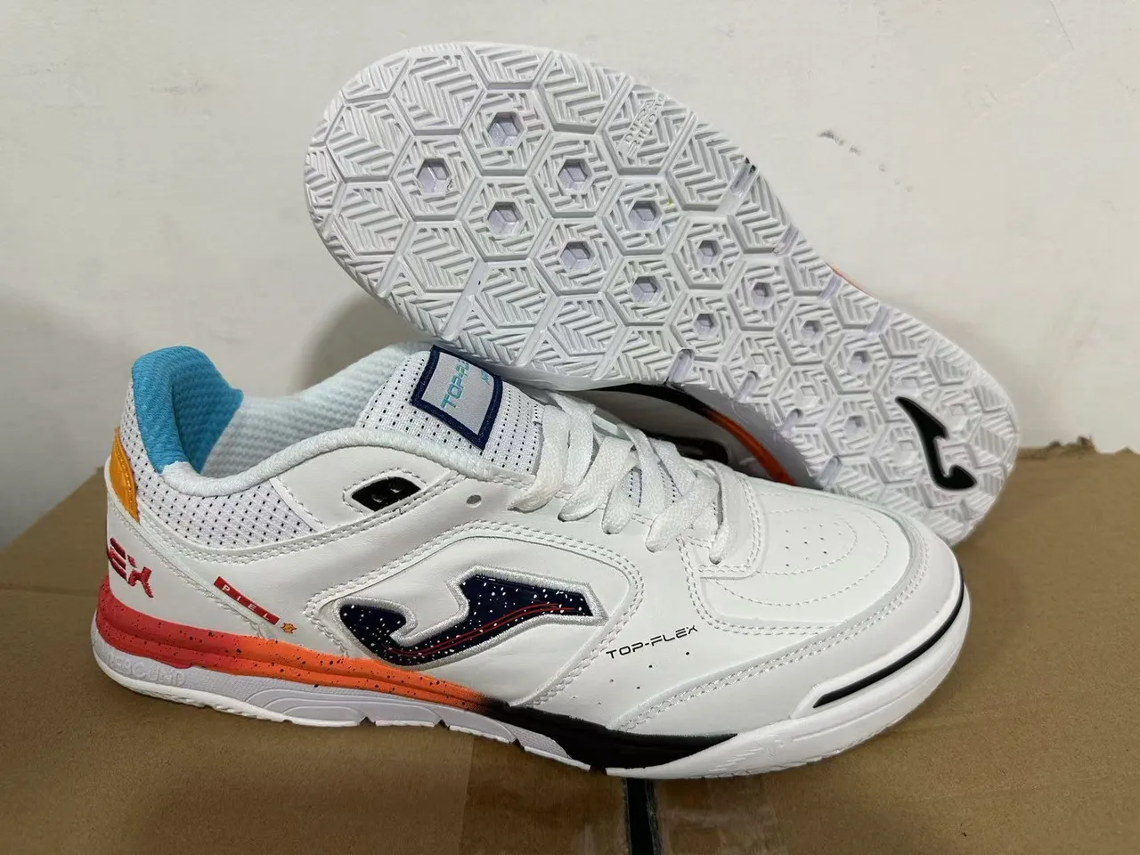 Joma Top-Flex White Neon Yellow Teal Lifestyle Sneakers 2