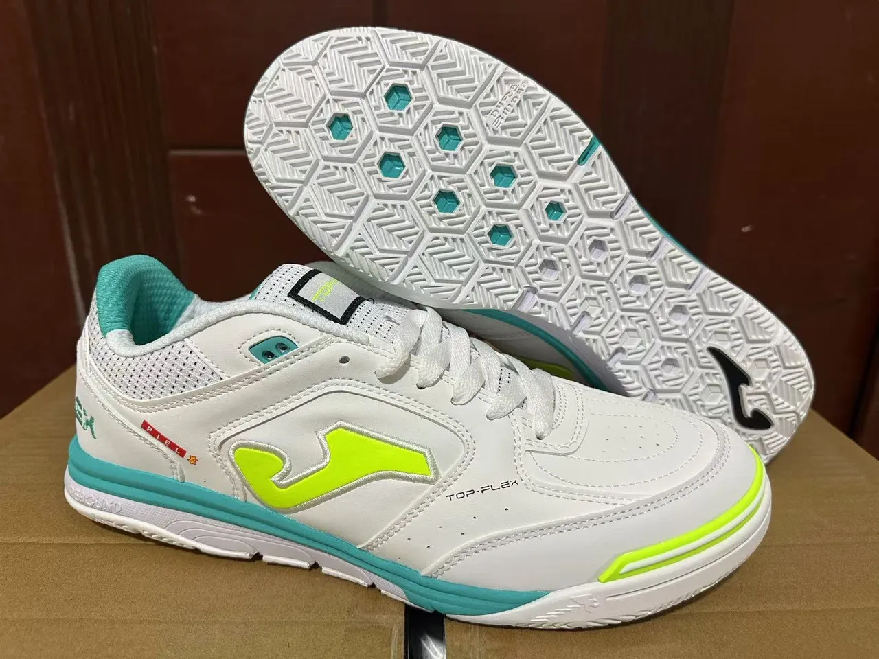 Joma Top-Flex White Neon Yellow Teal Lifestyle Sneakers 3