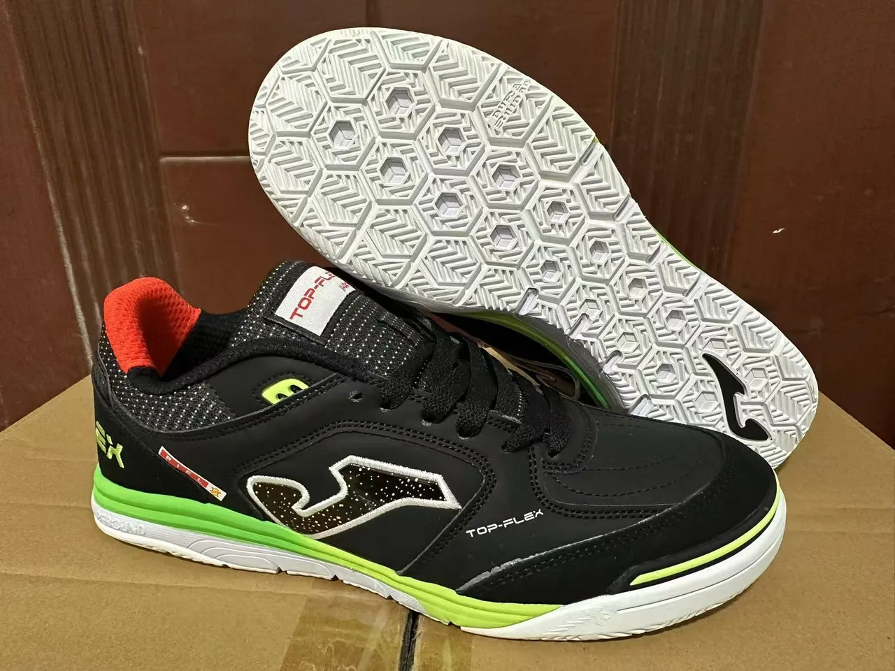 Joma Top-Flex White Neon Yellow Teal Lifestyle Sneakers 5