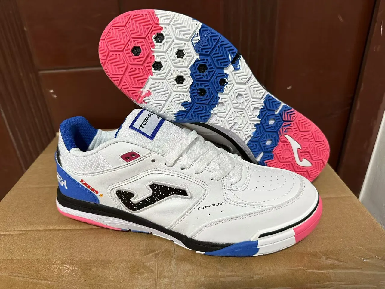 Joma Top-Flex White Neon Yellow Teal Lifestyle Sneakers 9