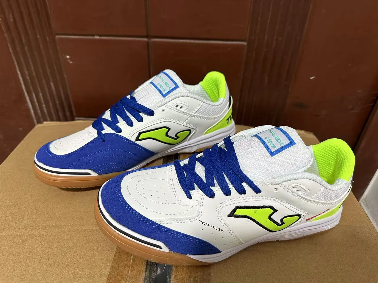 Joma Top-Flex White Neon Yellow Teal Lifestyle Sneakers 16