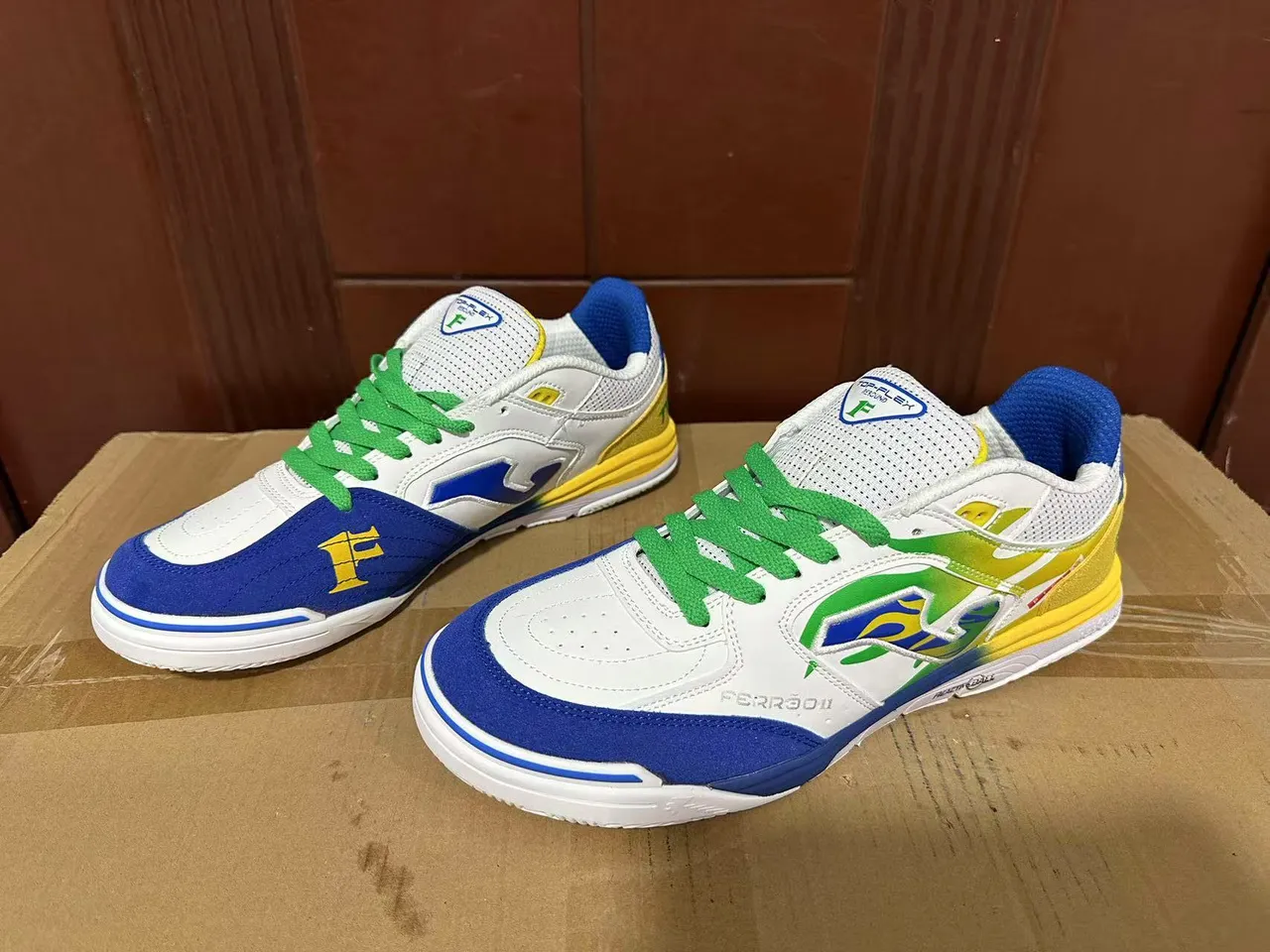 Joma Top-Flex White Neon Yellow Teal Lifestyle Sneakers 20