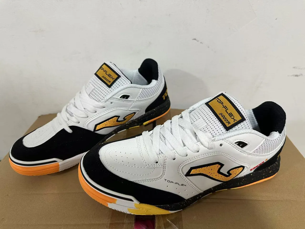 Joma Top-Flex White Neon Yellow Teal Lifestyle Sneakers 24
