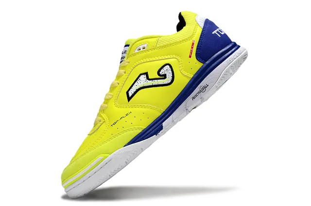 Joma Top Flex Yellow and Blue Indoor Soccer Shoes 3