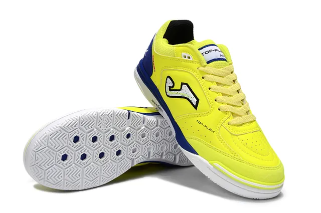 Joma Top Flex Yellow and Blue Indoor Soccer Shoes 4