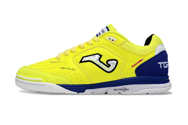 Joma Top Flex Yellow and Blue Indoor Soccer Shoes 7