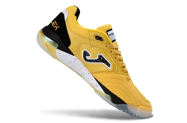 Joma Top-Flex Yellow Black Leather-and-Mesh Upper Sneakers 2