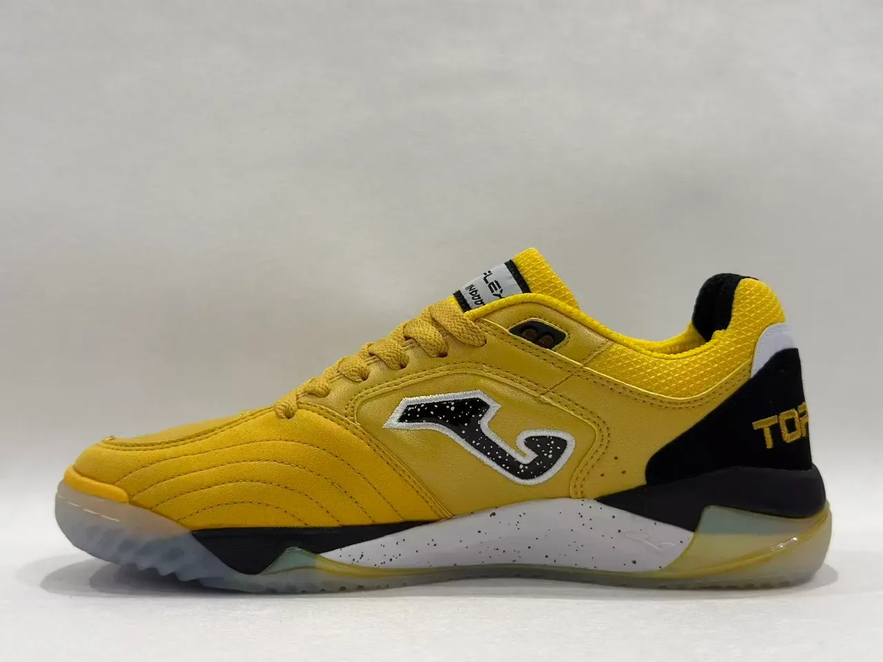Joma Top-Flex Yellow Black Leather-and-Mesh Upper Sneakers 10