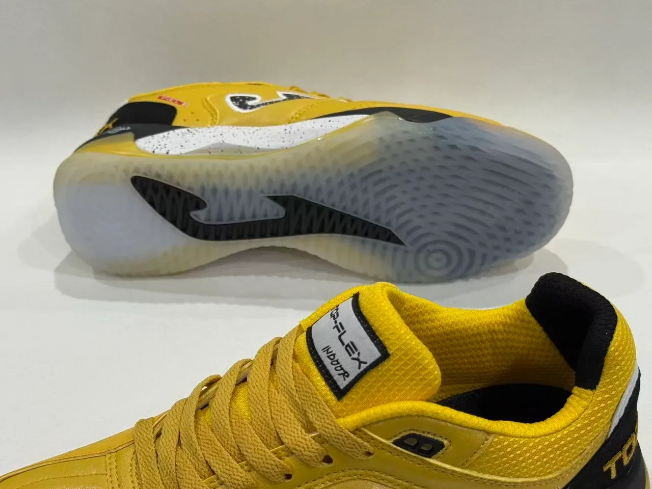 Joma Top-Flex Yellow Black Leather-and-Mesh Upper Sneakers 15