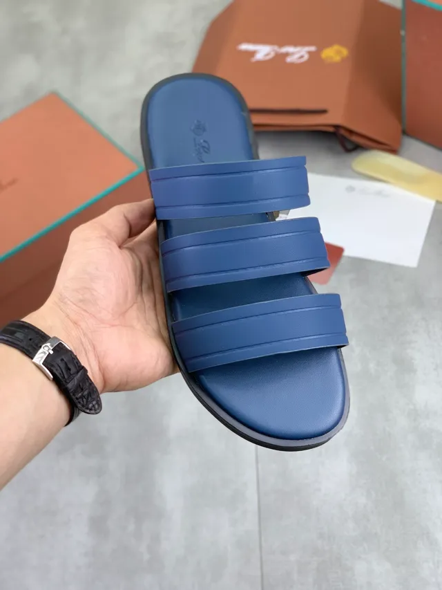 Loewe Anagram Strap Slide marron noir sandales décontractées 13