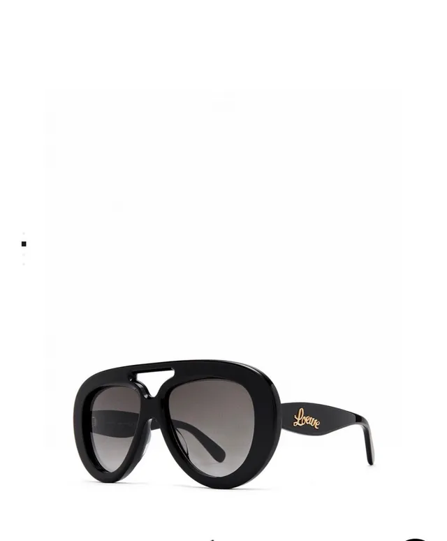 Loewe نظارات شمسية أسلوب أفياتور شفافة عنبر تدرج 3