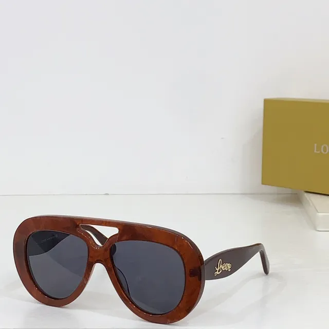 Loewe نظارات شمسية أسلوب أفياتور شفافة عنبر تدرج 8