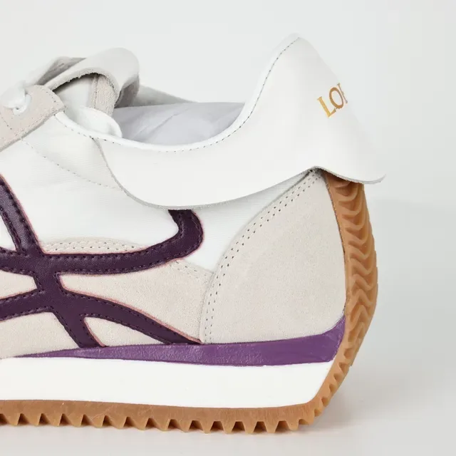 Loewe Flow Runner Blanc Beige Violet Anagram sneakers lifestyle 4