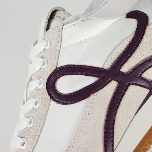 Loewe Flow Runner Blanc Beige Violet Anagram sneakers lifestyle 6