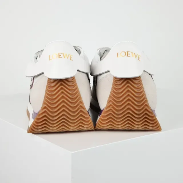 Loewe Flow Runner Blanc Beige Violet Anagram sneakers lifestyle 8