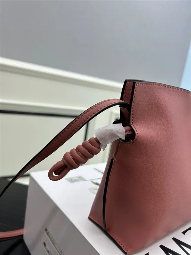Loewe Hobo Pink Soft Slouchy Silhouette Knotted Strap Ends Hobo Bag 4