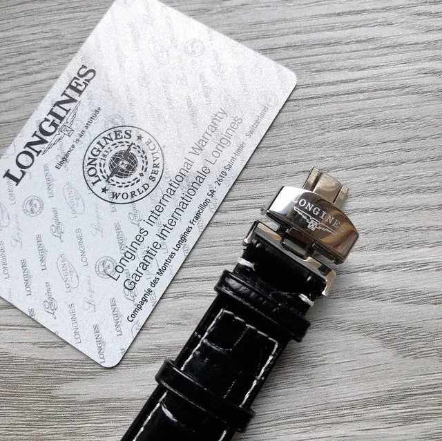Longines Relógio Marrom Prateado Clássico de Vestido com Dial Guilloché Mecânico 2