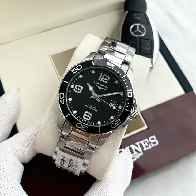 Longines Hydroconquest Black Dial Stainless Steel Mechanical Watch 5