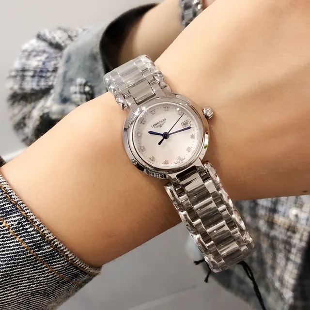 Longines La Grande Classique Silver White Stainless Steel Bracelet Mother-of-Pearl Dial Quartz Watch 4