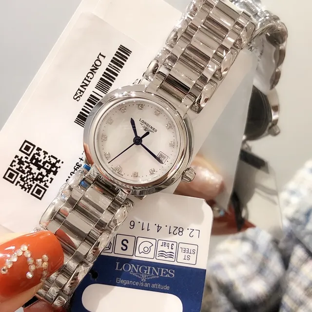 Longines La Grande Classique Silver White Stainless Steel Bracelet Mother-of-Pearl Dial Quartz Watch 6