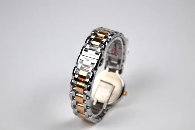 Longines Argent Or Bicolore Acier Inoxydable Phase Lunaire Complication Montre Mécanique 4