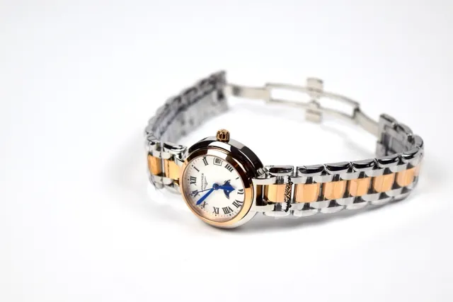 Longines Argent Or Bicolore Acier Inoxydable Phase Lunaire Complication Montre Mécanique 5