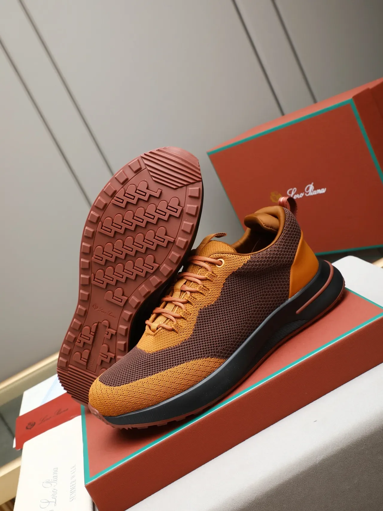 Loro Piana Knit Color-Block Lifestyle Sneaker 4