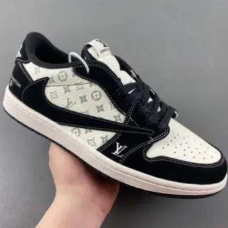 Louis Vuitton Black Beige Low-Top Monogram Canvas Lifestyle Sneakers