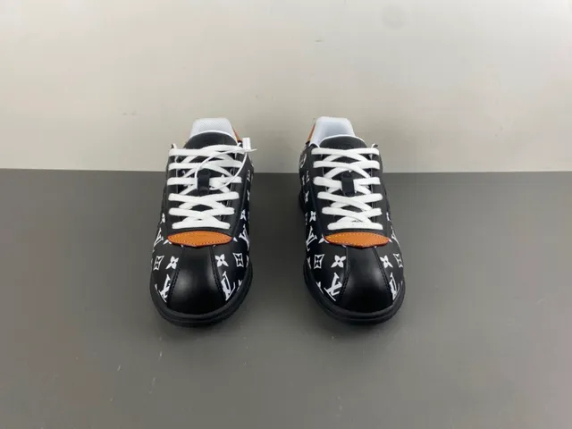 Louis Vuitton Black Brown Monogram-Print Leather Low-Top Runner Lifestyle Sneakers 11