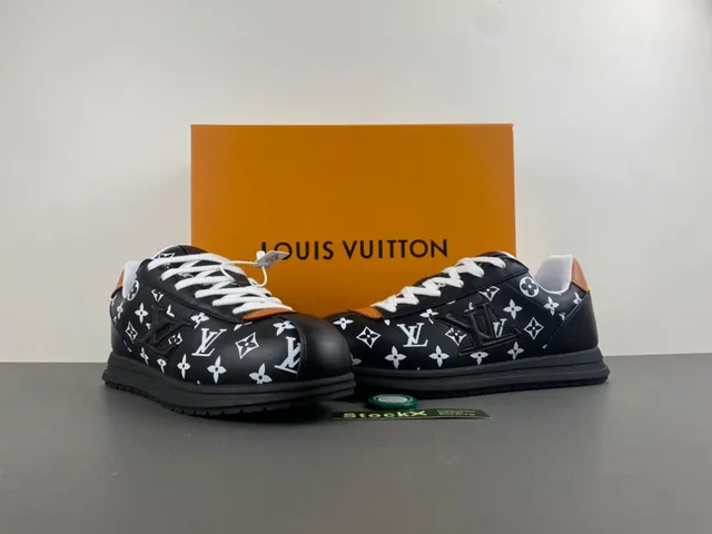 Louis Vuitton Black Brown Monogram-Print Leather Low-Top Runner Lifestyle Sneakers 13