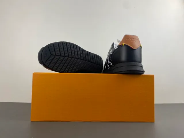 Louis Vuitton Black Brown Monogram-Print Leather Low-Top Runner Lifestyle Sneakers 16
