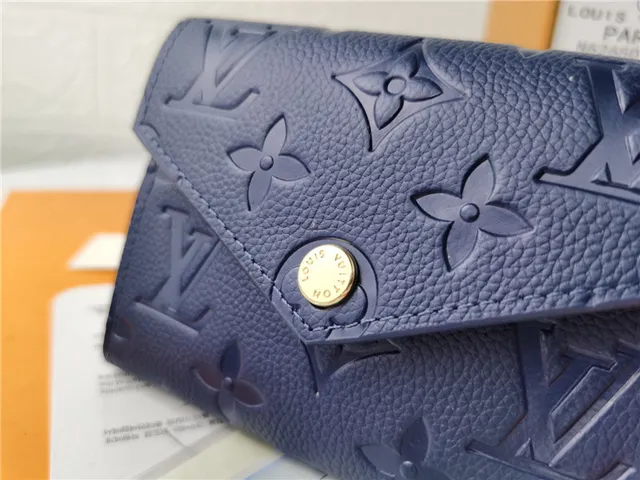 Louis Vuitton Black Embossed Monogram Leather Flap Closure Short Wallet 5