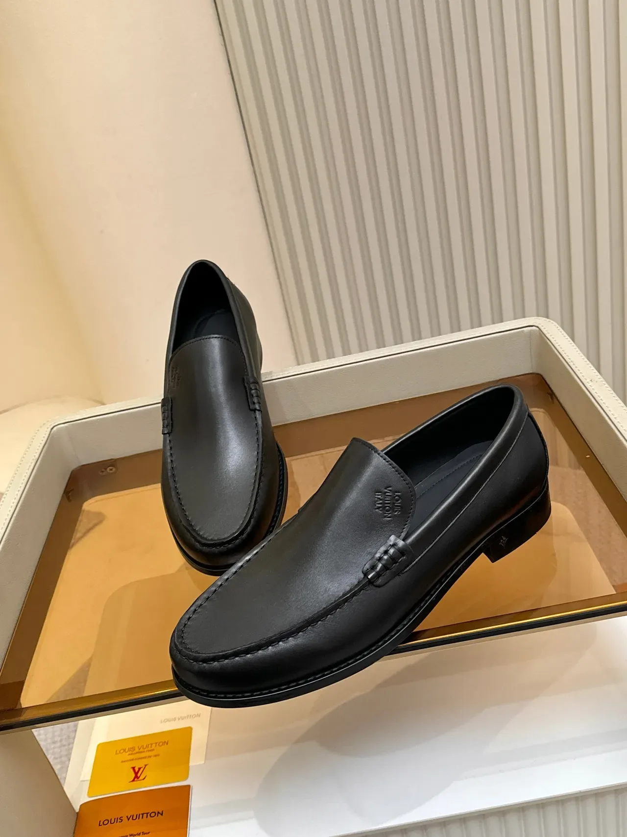 Louis Vuitton Black Leather Braided Strap Loafer 4