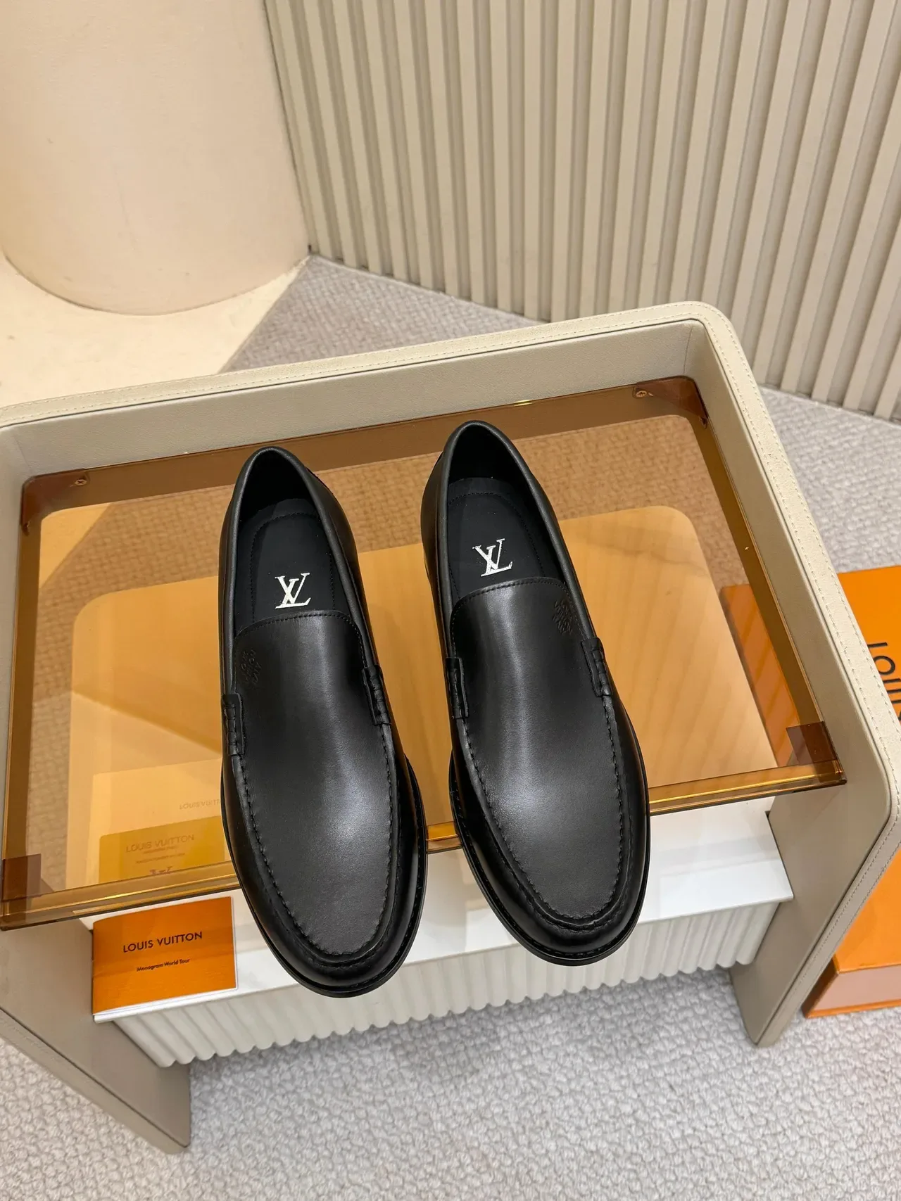 Louis Vuitton Black Leather Braided Strap Loafer 5