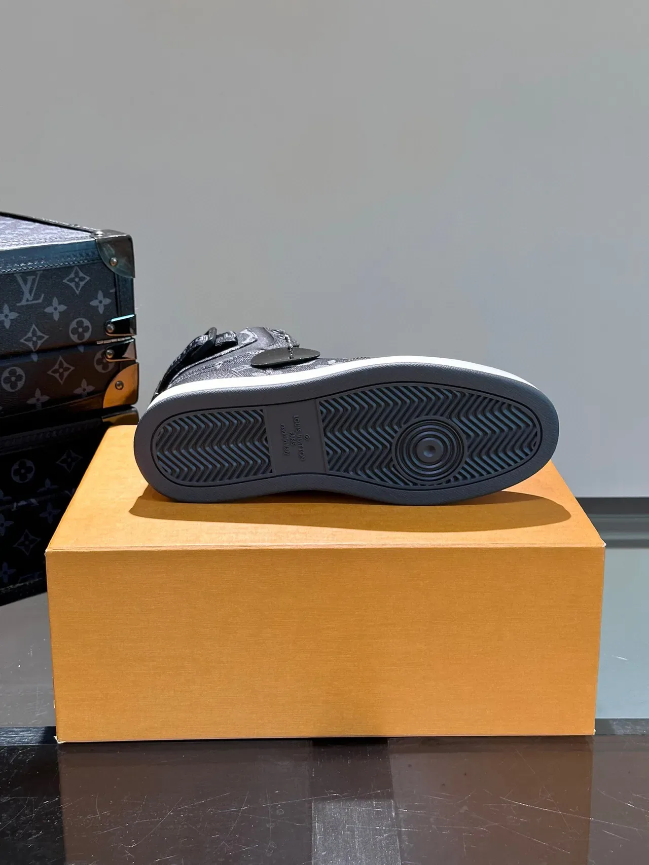 Louis Vuitton Black White High-Top Monogram-Printed Lifestyle Sneakers 9