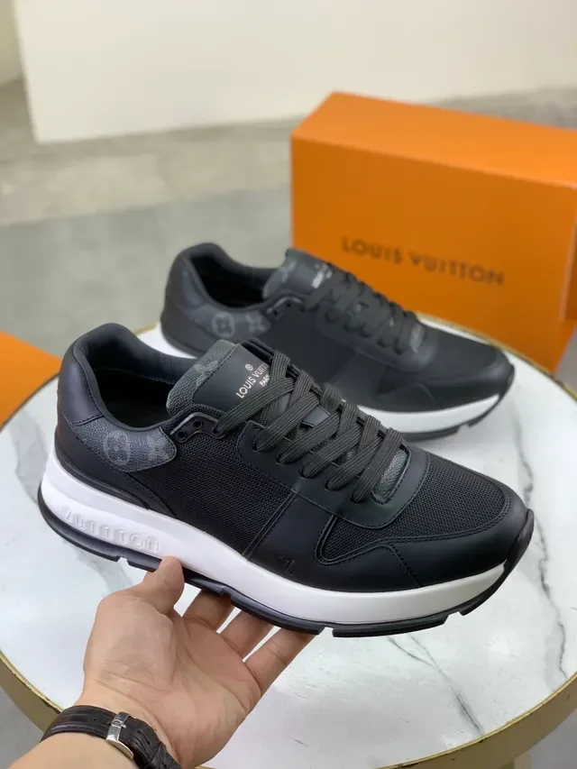 Louis Vuitton Noir et Blanc Cuir et Maille Sémelle Sculptée Lifestyle Sneakers 5