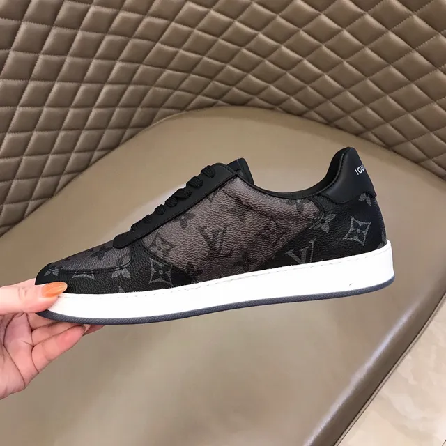 Louis Vuitton Black White Monogram Canvas Low-Top Lifestyle Sneakers 3