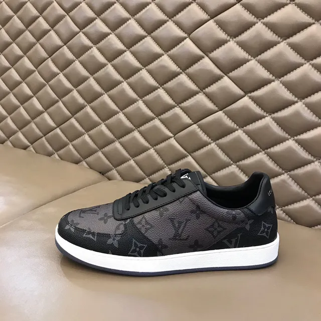 Louis Vuitton Black White Monogram Canvas Low-Top Lifestyle Sneakers 5