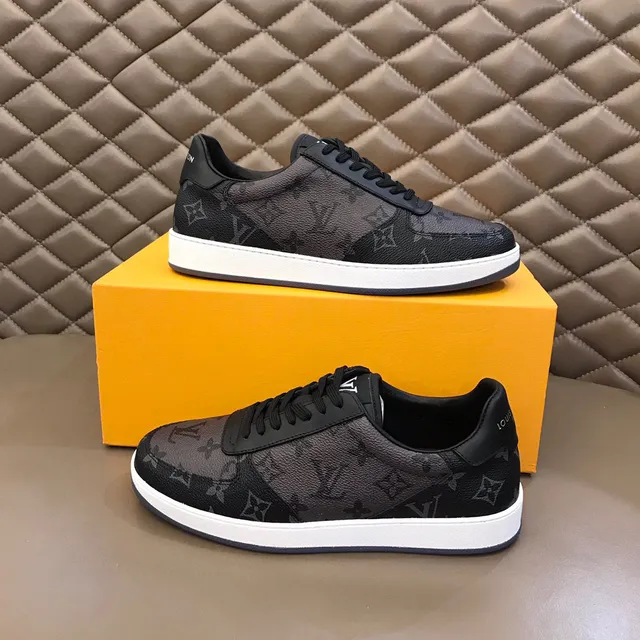 Louis Vuitton Black White Monogram Canvas Low-Top Lifestyle Sneakers 7