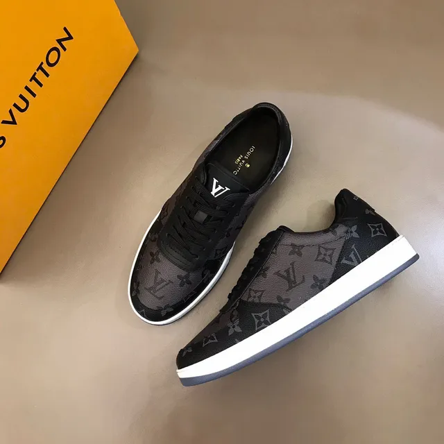 Louis Vuitton Black White Monogram Canvas Low-Top Lifestyle Sneakers 8