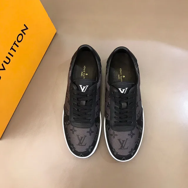 Louis Vuitton Black White Monogram Canvas Low-Top Lifestyle Sneakers 9